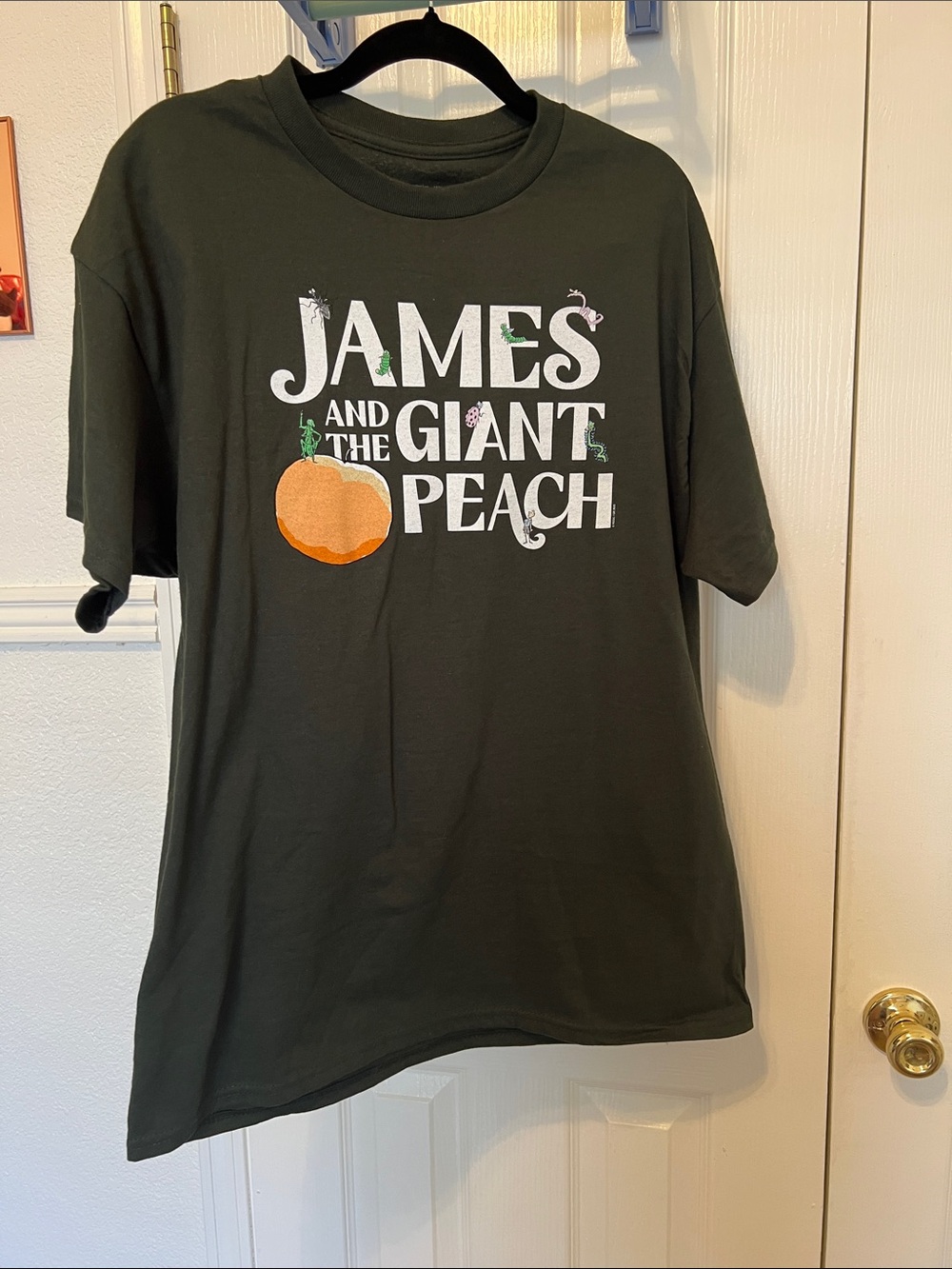 Out of Print James and the Giant Peach tee- Dark Green